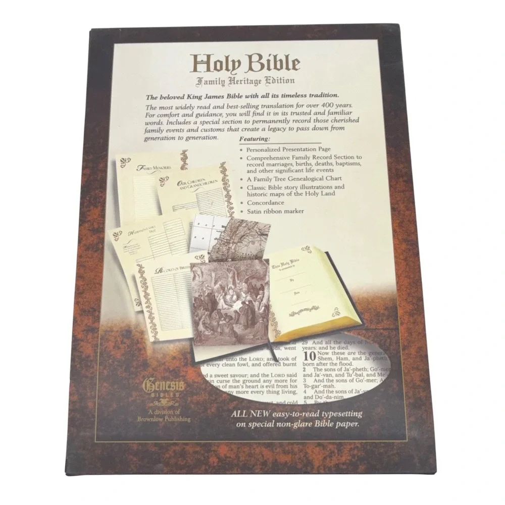 HOLY BIBLE FAMILY HERITAGE EDITION KJV Bible - NEW - Free Shipping